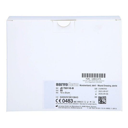 Das Produktfoto zeigt Wundverband Steril 10x9 Cm (25 stk) PZN 10831475