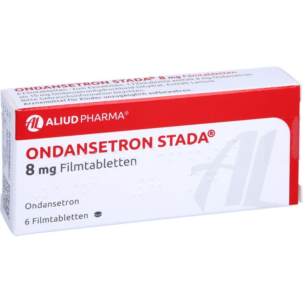 Das Produktfoto zeigt Ondansetron Stada 8 Mg Filmtabletten Aliud (6 stk) PZN 10838448