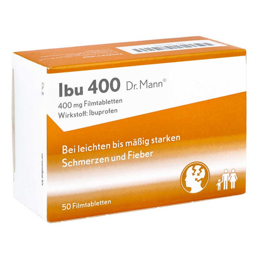 Das Produktfoto zeigt Ibu 400 Dr.Mann Filmtabletten (50 stk) PZN 10853488