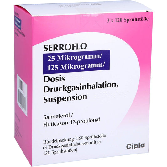 Serroflo 25 Μg/125 Μg 3x120 Hub Dosieraerosol (3 stk)