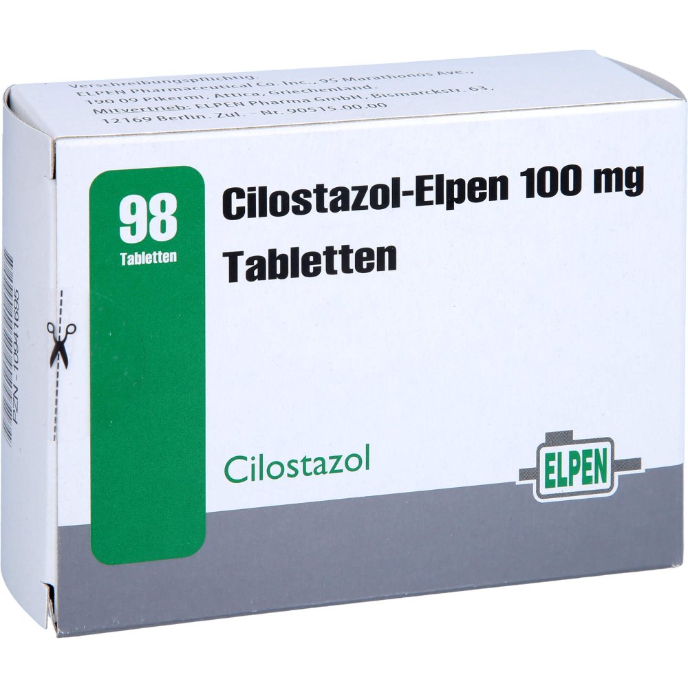 Das Produktfoto zeigt Cilostazol-Elpen 100 Mg Tabletten (98 stk) PZN 10941695