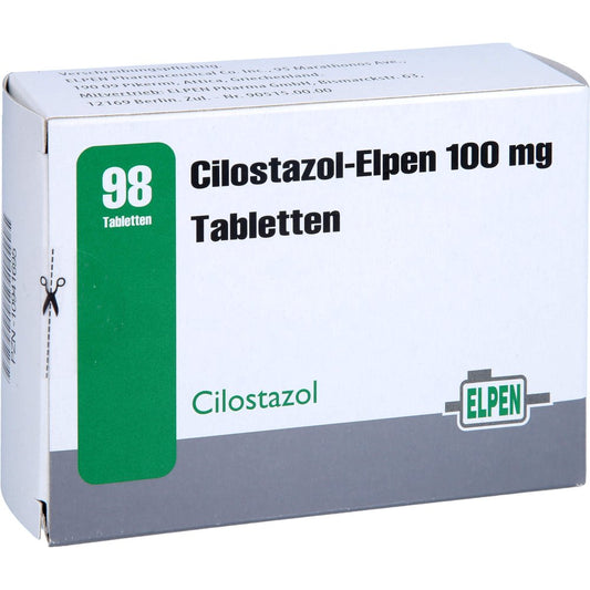 Das Produktfoto zeigt Cilostazol-Elpen 100 Mg Tabletten (98 stk) PZN 10941695