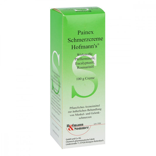 Das Produktfoto zeigt Painex Schmerzcreme Hofmann's (100 g) PZN 10947195
