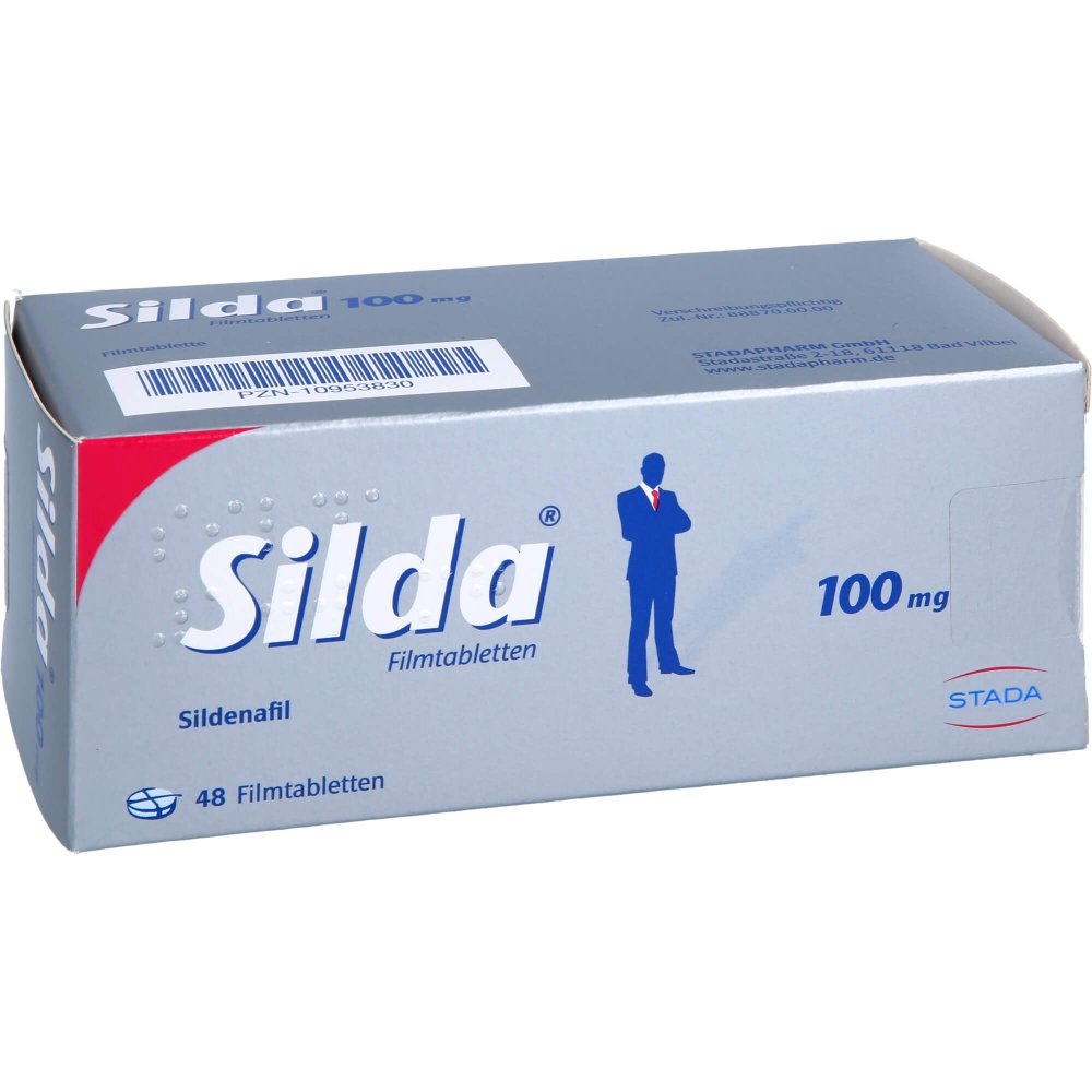 Das Produktfoto zeigt Silda 100 Mg Filmtabletten (48 stk) PZN 10953830