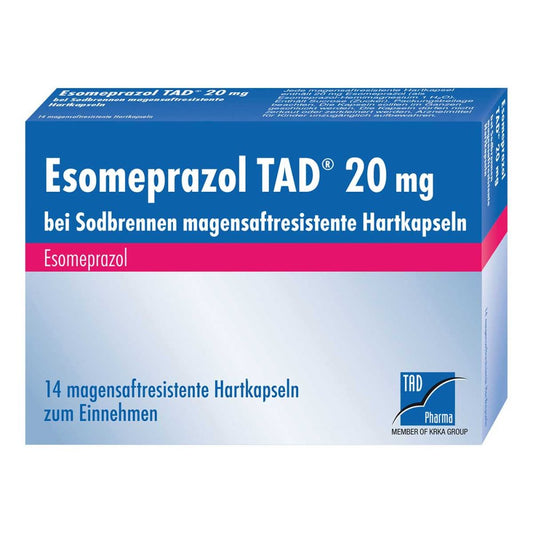 Esomeprazol Tad 20 Mg Bei Sodbrennen Msr.Hartkaps. (14 stk)