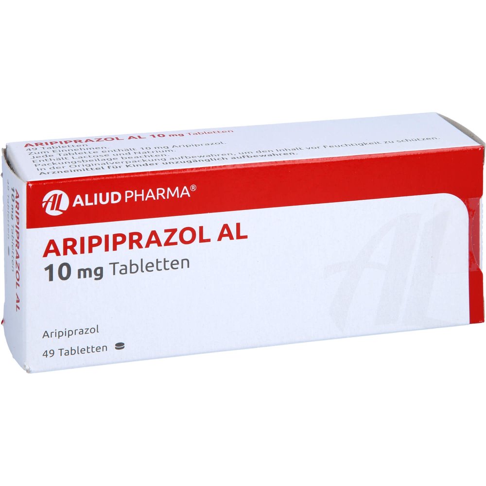 Das Produktfoto zeigt Aripiprazol Al 10 Mg Tabletten (49 stk) PZN 10994705