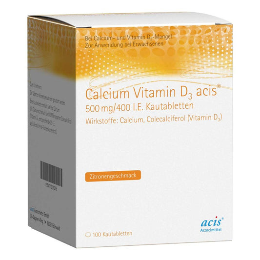 Calcium Vitamin D3 Acis 500 Mg/400 I.E. Kautabl. (100 stk)