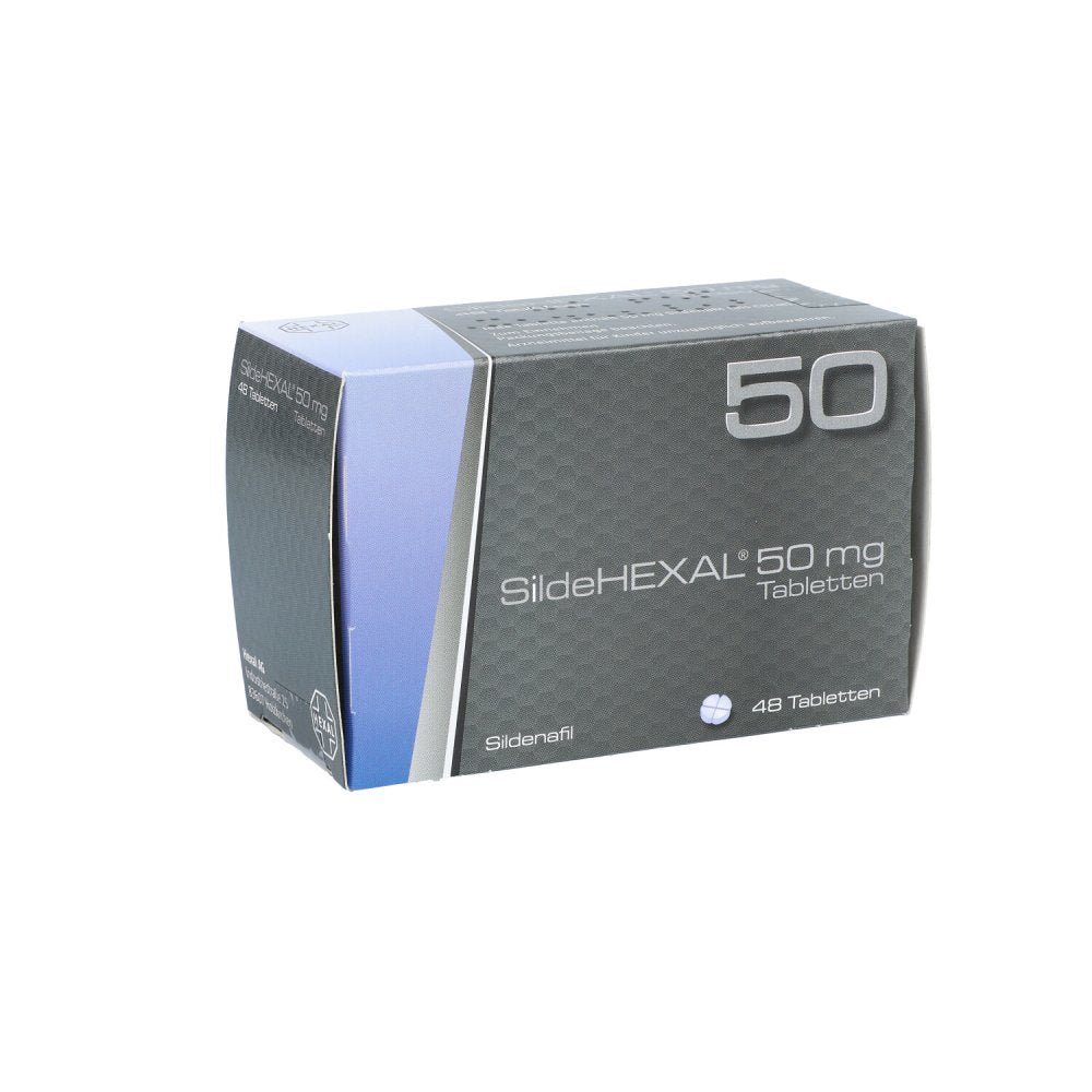 Das Produktfoto zeigt Sildehexal 50 Mg Tabletten (48 stk) PZN 11017104