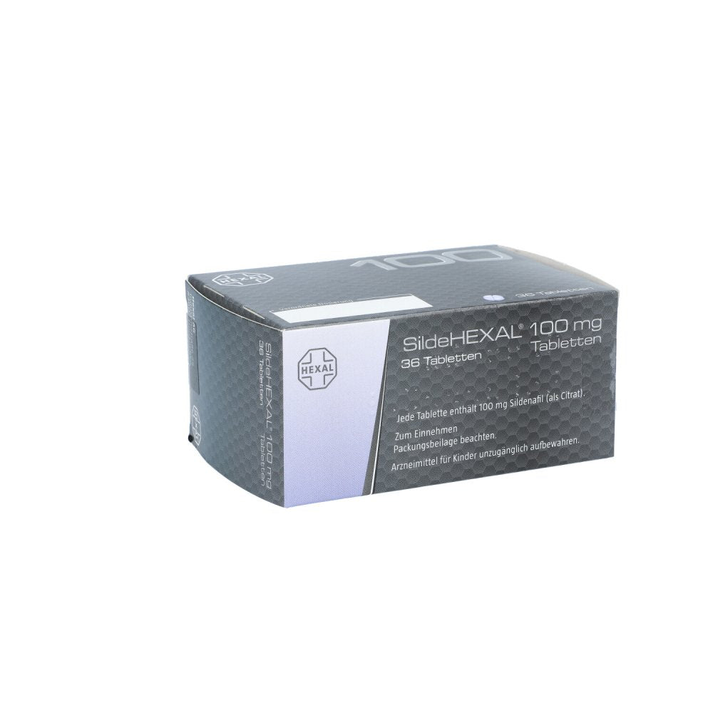 Das Produktfoto zeigt Sildehexal 100 Mg Tabletten (36 stk) PZN 11017133