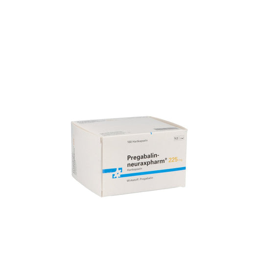 Das Produktfoto zeigt Pregabalin-Neuraxpharm 225 Mg Hartkapseln (100 stk) PZN 11031535