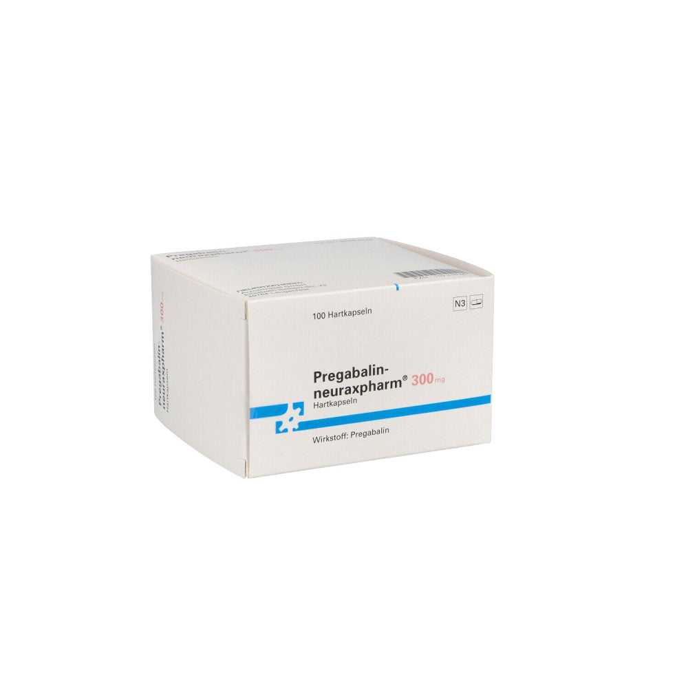 Das Produktfoto zeigt Pregabalin-Neuraxpharm 300 Mg Hartkapseln (100 stk) PZN 11031558