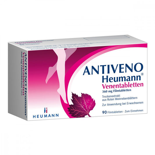 Das Produktfoto zeigt Antiveno Heumann Venentabletten 360 Mg Filmtabl. (90 stk) PZN 11050136