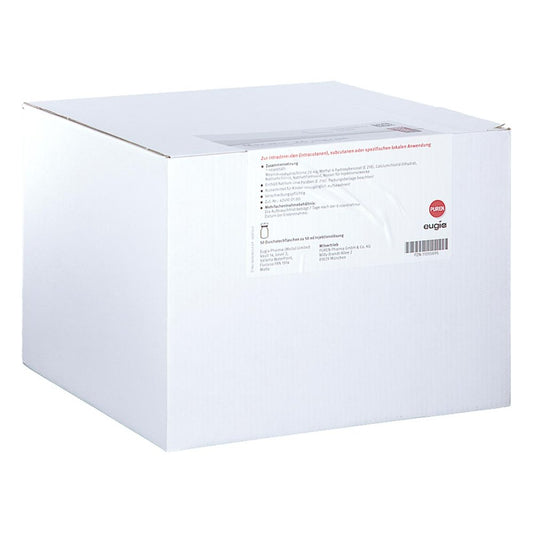 Das Produktfoto zeigt Mecain 2% 20 Mg/Ml Inj.L.1000mg/50ml Dsfl. (50X50 ml) PZN 11055895