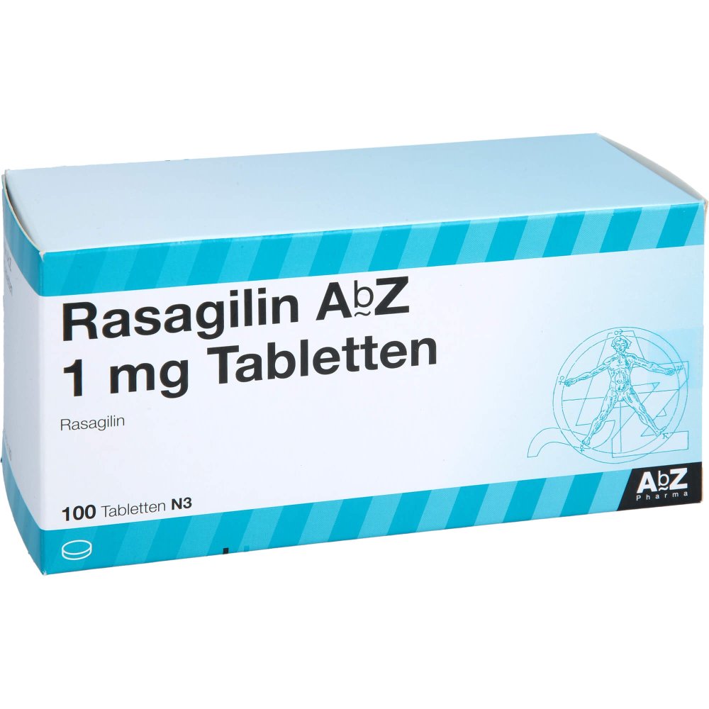 Das Produktfoto zeigt Rasagilin Abz 1 Mg Tabletten (100 stk) PZN 11058066
