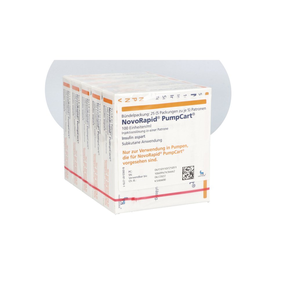 Novorapid Pumpcart 100 E/Ml Inj.-Lsg.I.E.Patrone (5X5X1.6 ml)