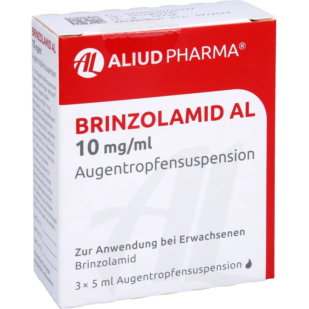 Das Produktfoto zeigt Brinzolamid Al 10 Mg/Ml Augentropfensuspension (3X5 ml) PZN 11075797