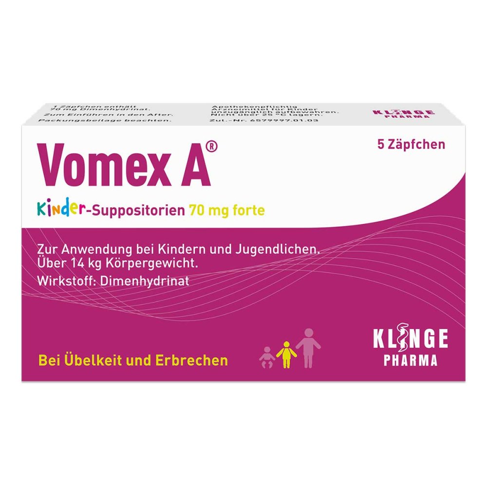 Vomex A Kinder-Suppositorien 70 Mg Forte (5 stk)
