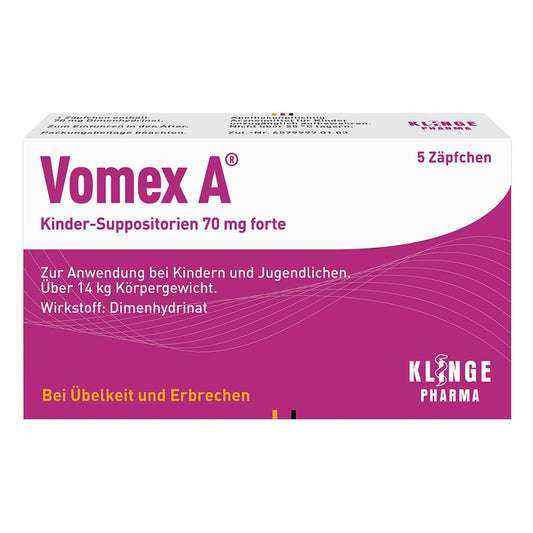 Vomex A Kinder-Suppositorien 70 Mg Forte (5 stk)