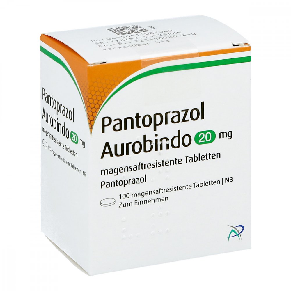 Pantoprazol Aurobindo 20 Mg Magensaftres.Tabletten (100 stk)