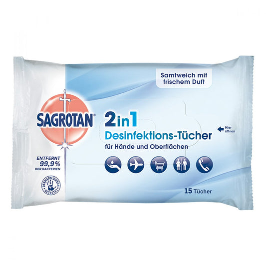 Sagrotan 2in1 Desinfektions-Tücher (15 stk)