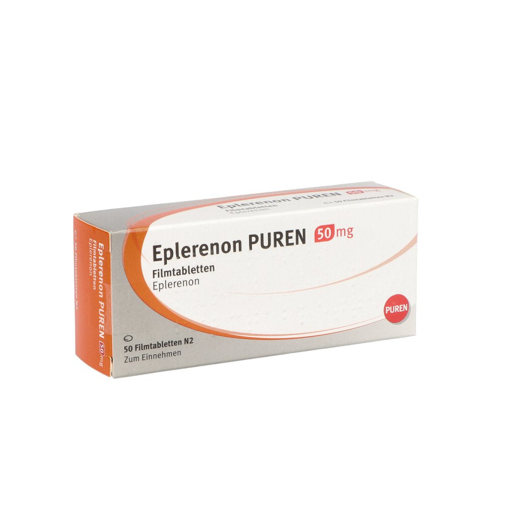Das Produktfoto zeigt Eplerenon Puren 50 Mg Filmtabletten (50 stk) PZN 11108249
