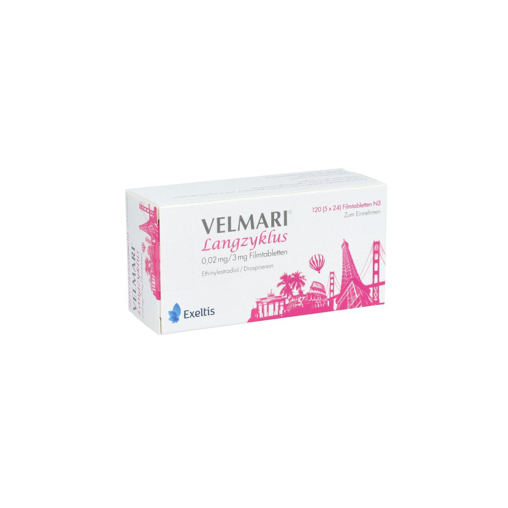 Velmari Langzyklus 0,02 Mg/3 Mg Filmtabletten (5X24 stk)