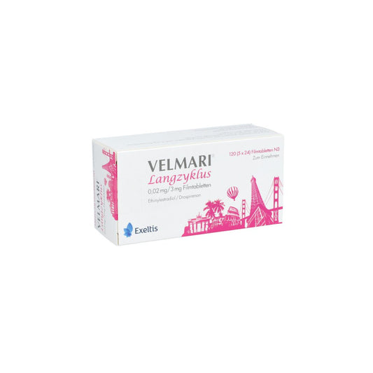 Velmari Langzyklus 0,02 Mg/3 Mg Filmtabletten (5X24 stk)