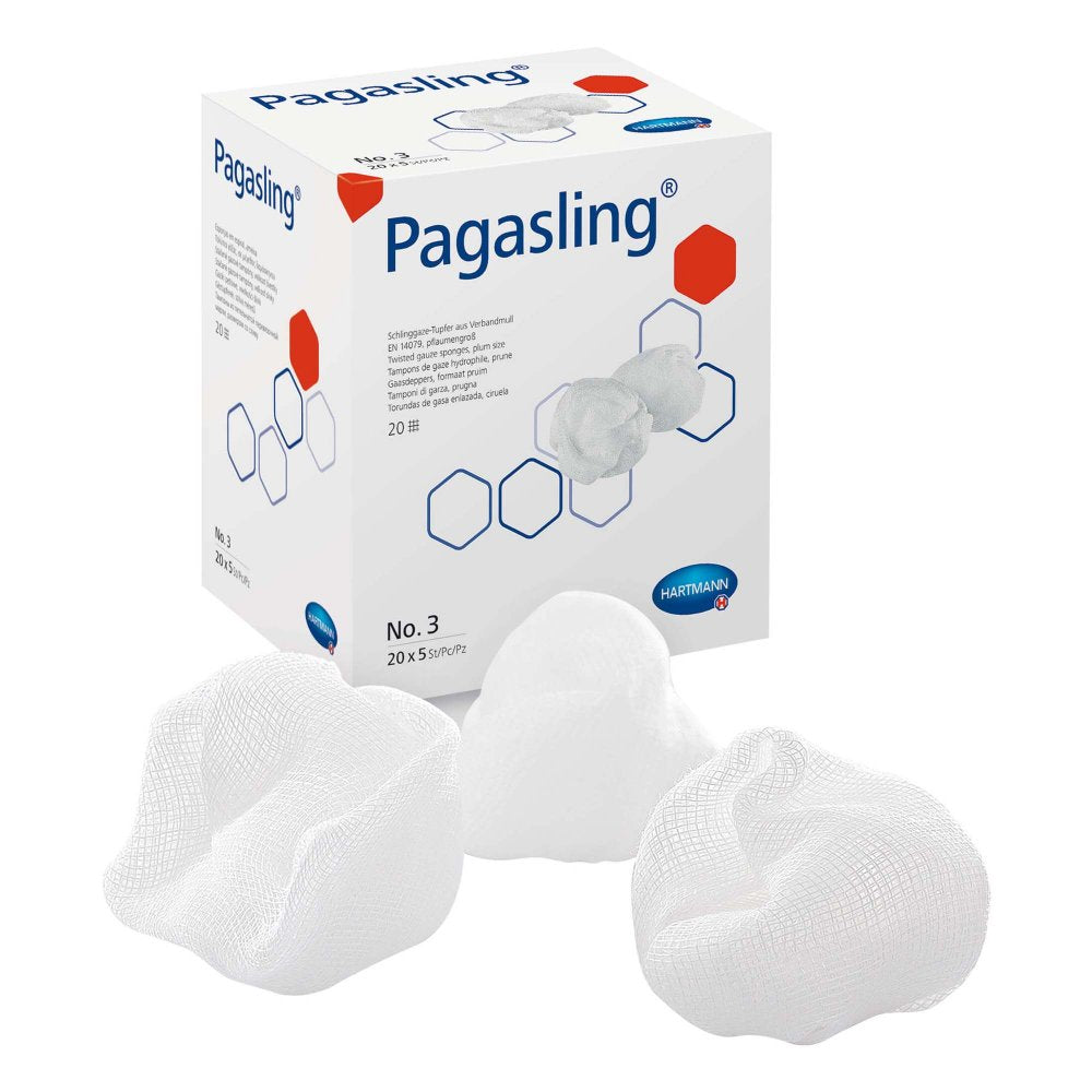 Das Produktfoto zeigt Pagasling Mulltupfer Gr.3 Pflaumengroß Steril (18X20 stk) PZN 11113411