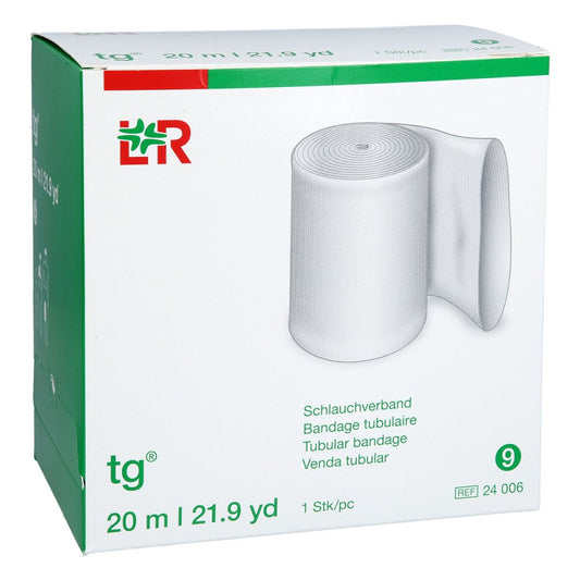 Das Produktfoto zeigt Tg Schlauchverband Gr.9 20 M Weiß (1 stk) PZN 11116102