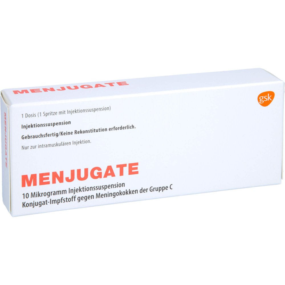 Das Produktfoto zeigt Menjugate 10 Mikrogramm Inj.-Susp.I.E.Fertigspr. (1X0.5 ml) PZN 11116289