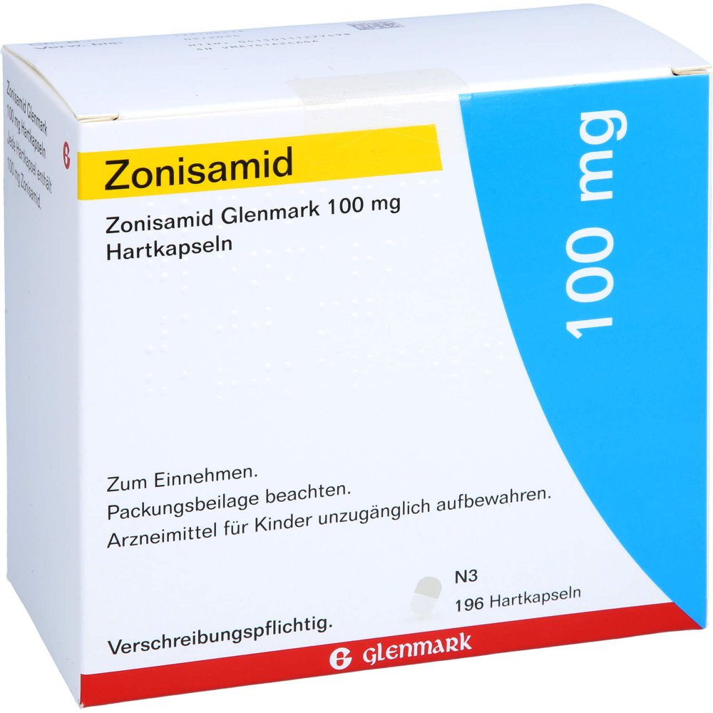 Zonisamid Glenmark 100 Mg Hartkapseln (196 stk)