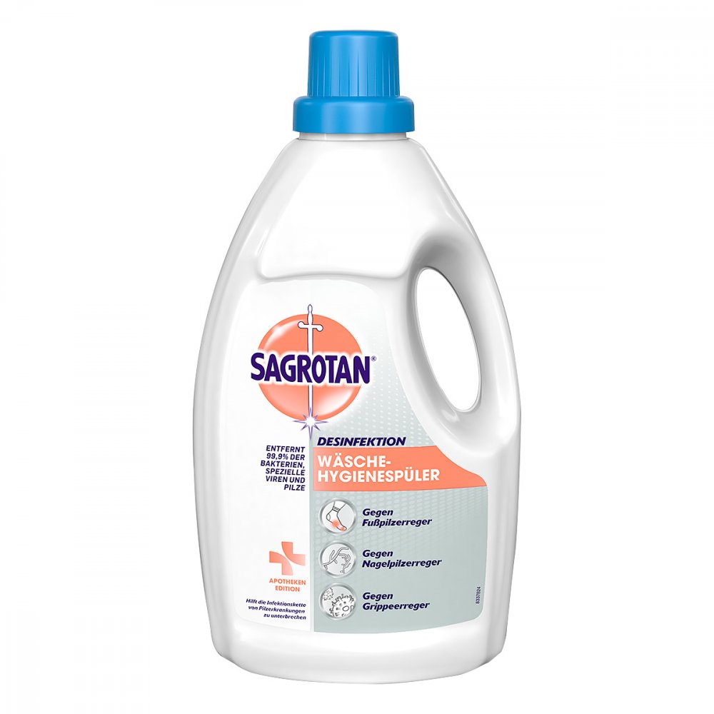 Das Produktfoto zeigt Sagrotan Wäsche-Hygienespüler Desinfektion (1 l) PZN 11128022