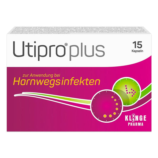 Das Produktfoto zeigt Utipro Plus Kapseln (15 stk) PZN 11128772
