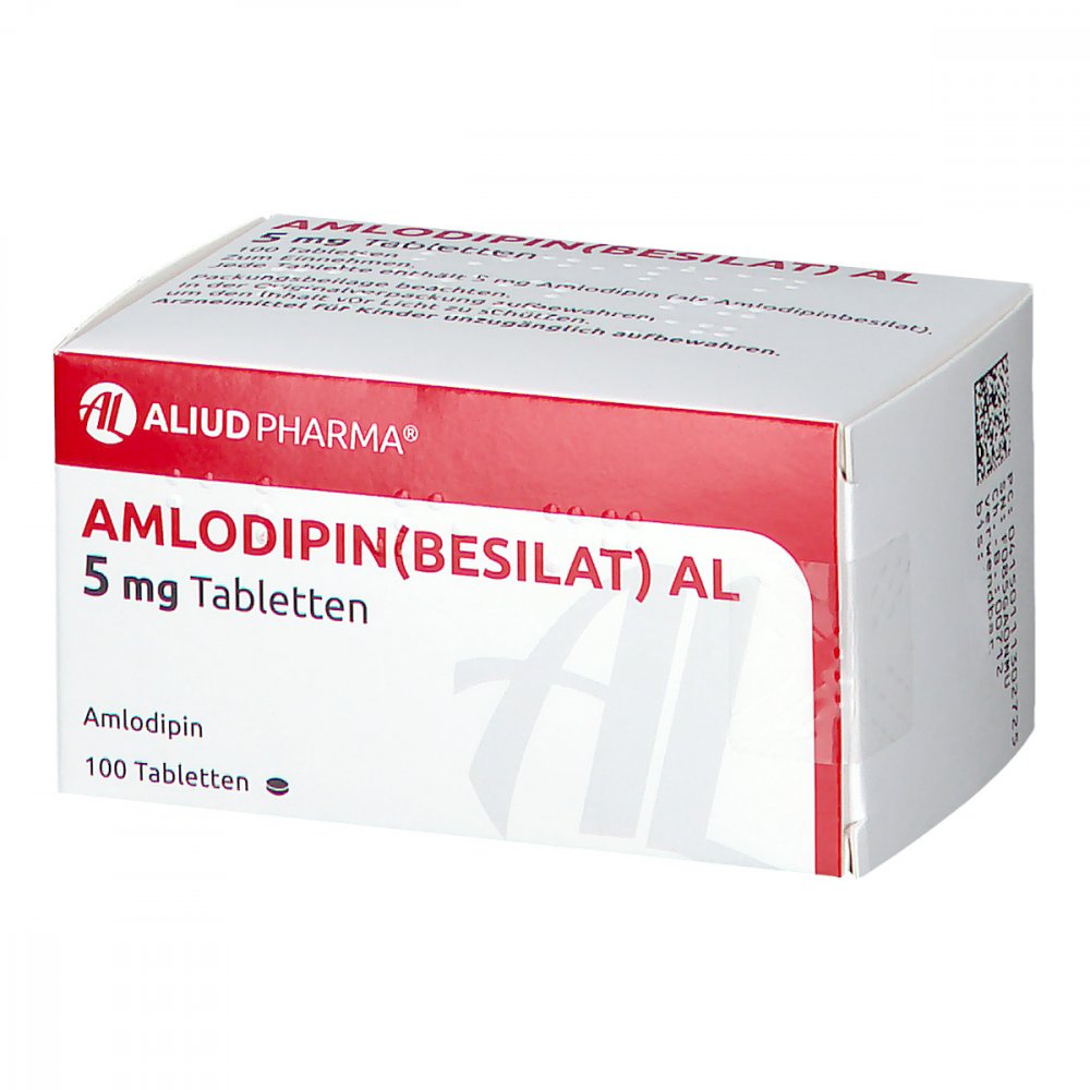 Das Produktfoto zeigt Amlodipin Besilat Al 5 Mg Tabletten (100 stk) PZN 11130272