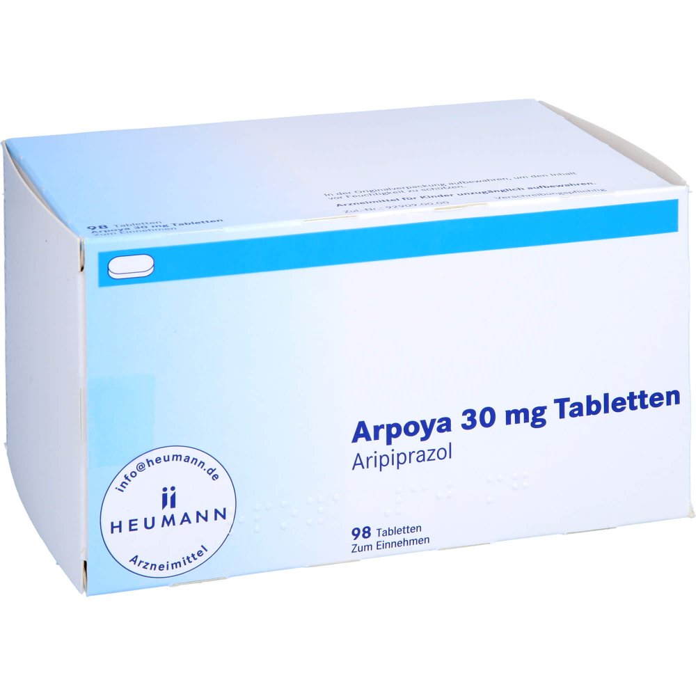 Das Produktfoto zeigt Arpoya 30 Mg Tabletten (98 stk) PZN 11133299