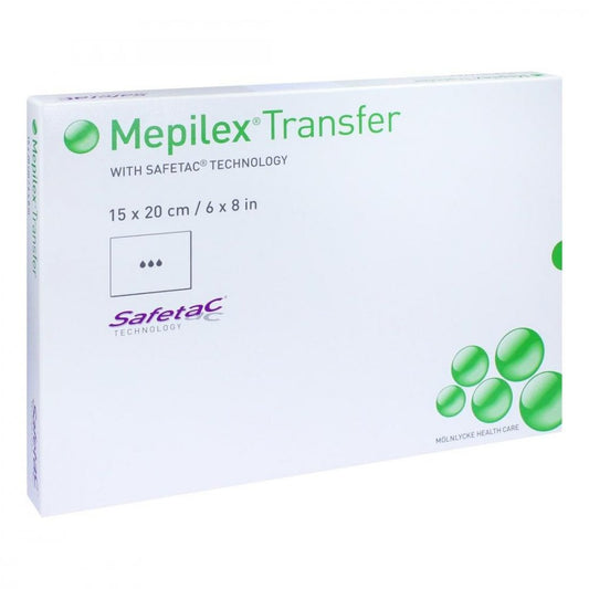 Das Produktfoto zeigt Mepilex Transfer Schaumverband 15x20 Cm Steril (5 stk) PZN 11134399