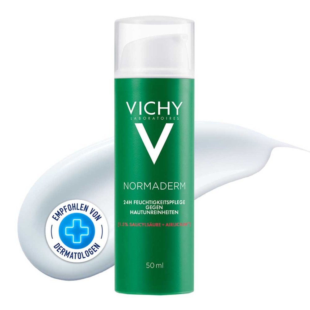 Das Produktfoto zeigt Vichy Normaderm Feucht Pflege Creme (50 ml) PZN 11137239