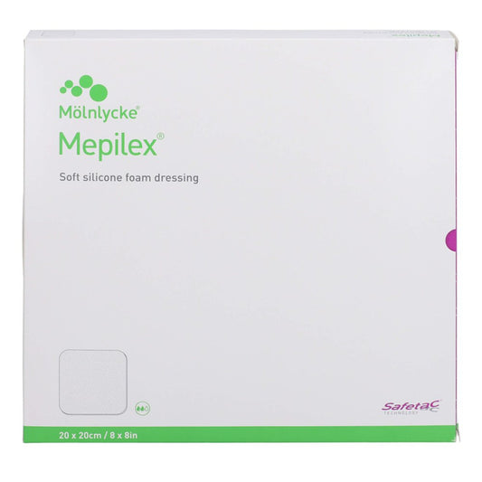 Das Produktfoto zeigt Mepilex 20x20 Cm Schaumverband (5 stk) PZN 11137794