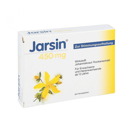 Das Produktfoto zeigt Jarsin 450 Mg Filmtabletten (60 stk) PZN 11138799