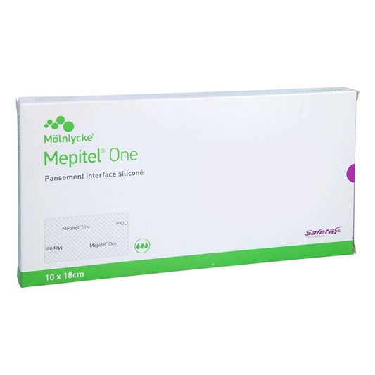 Das Produktfoto zeigt Mepitel One 10x18 Cm Silikon Netzverband (10 stk) PZN 11152397