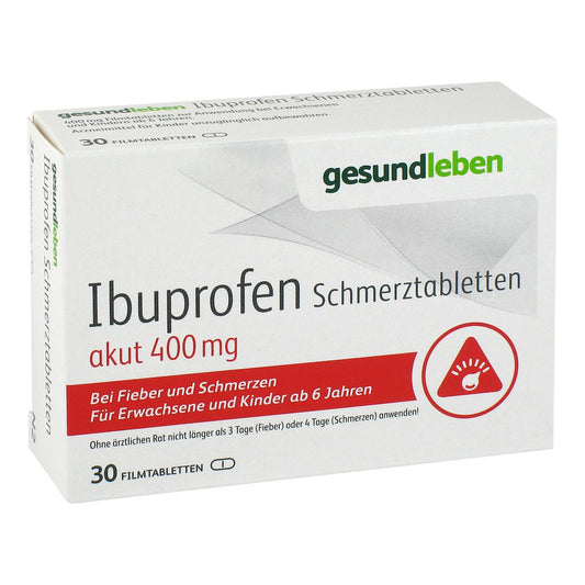 Das Produktfoto zeigt Ibuprofen Schmerztabletten 400 Mg Filmtabletten (30 stk) PZN 11162496