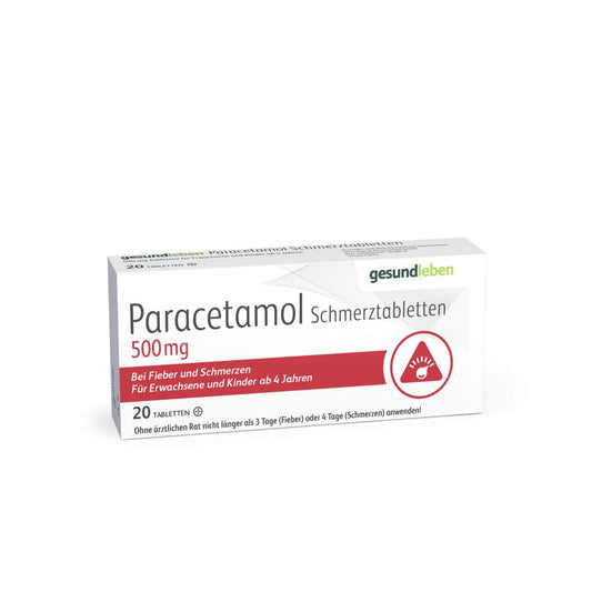 Das Produktfoto zeigt Paracetamol Schmerztabletten (20 stk) PZN 11162504