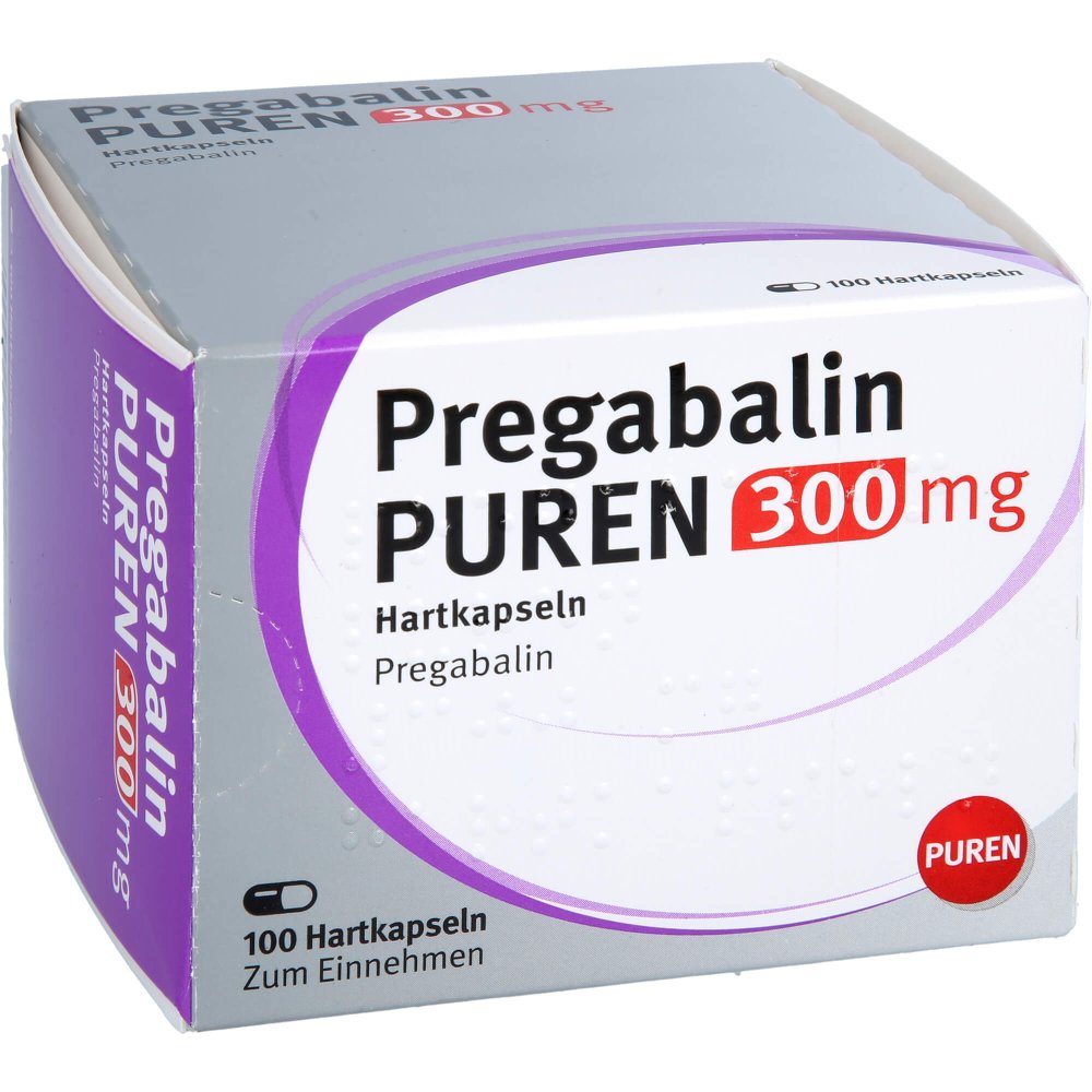 Das Produktfoto zeigt Pregabalin Puren 300 Mg Hartkapseln (100 stk) PZN 11176216