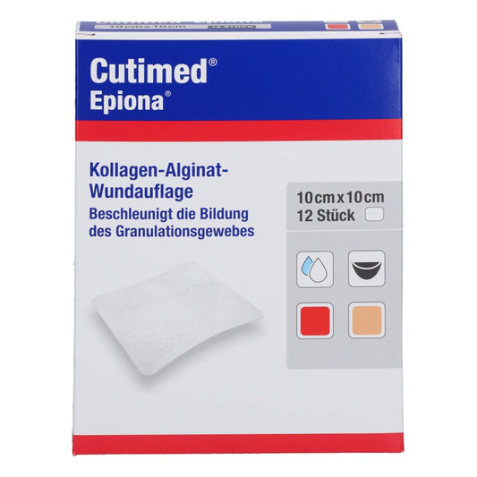 Das Produktfoto zeigt Cutimed Epiona 10x10 Cm Wundauflage (12 stk) PZN 11190819
