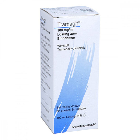 Das Produktfoto zeigt Tramagit 100 Mg/Ml Lösung Zum Einnehmen (100 ml) PZN 11219687