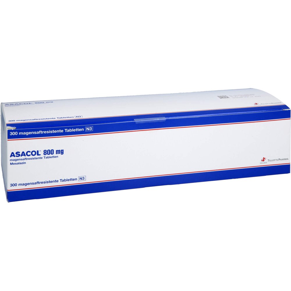 Das Produktfoto zeigt Asacol 800 Mg Magensaftresistente Tabletten (300 stk) PZN 11223186