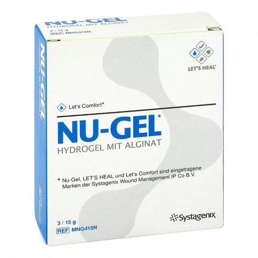 Das Produktfoto zeigt Nu-Gel Hydrogel Mng415 (3X15 g) PZN 11229266