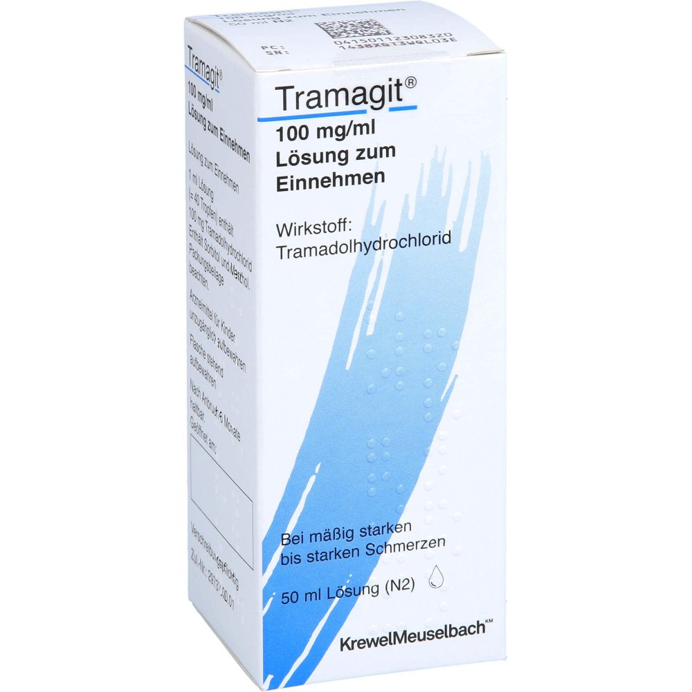 Das Produktfoto zeigt Tramagit 100 Mg/Ml Lösung Zum Einnehmen (50 ml) PZN 11230832