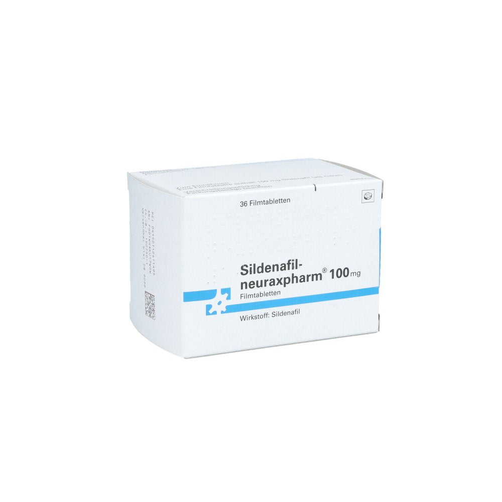 Das Produktfoto zeigt Sildenafil-Neuraxpharm 100 Mg Filmtabletten (36 stk) PZN 11241149