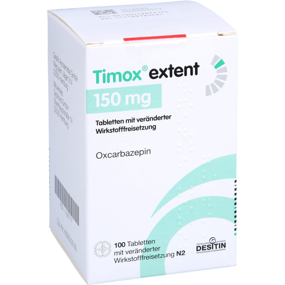 Das Produktfoto zeigt Timox Extent 150 Mg Tab.M.Veränd.Wirkst.-Frs. (100 stk) PZN 11267717